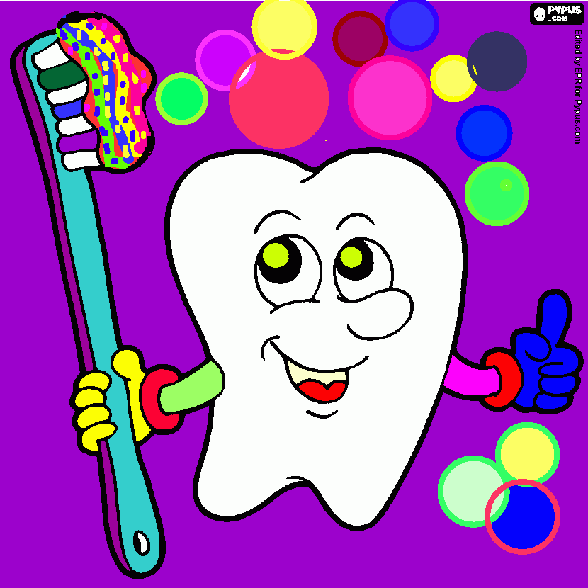 tandpasta kleurplaat