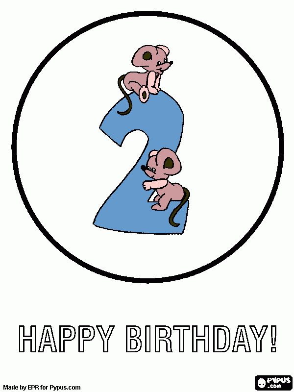 2 Jaar Arne kleurplaat