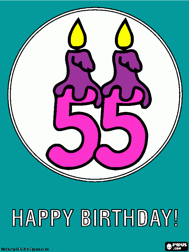 55 jaar kleurplaat