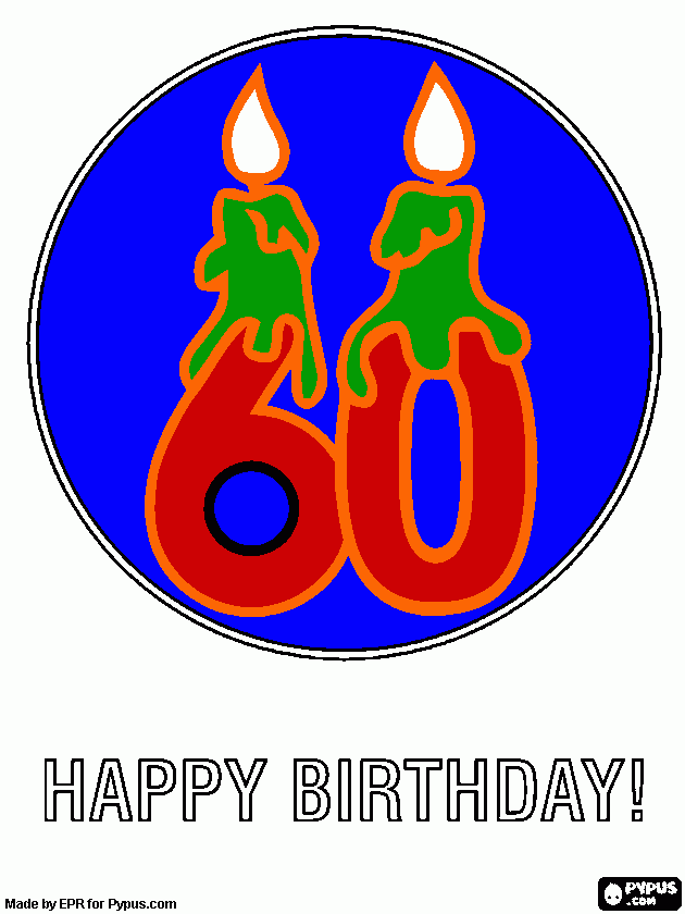 60 jaar kleurplaat