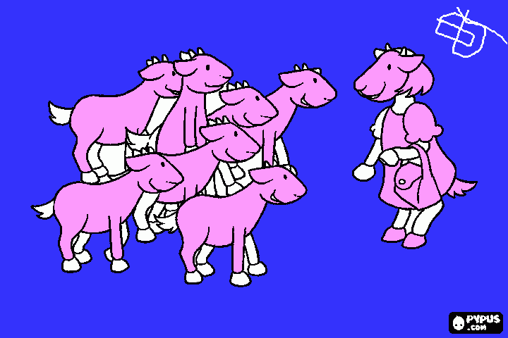 7 kleine geitjes kleurplaat