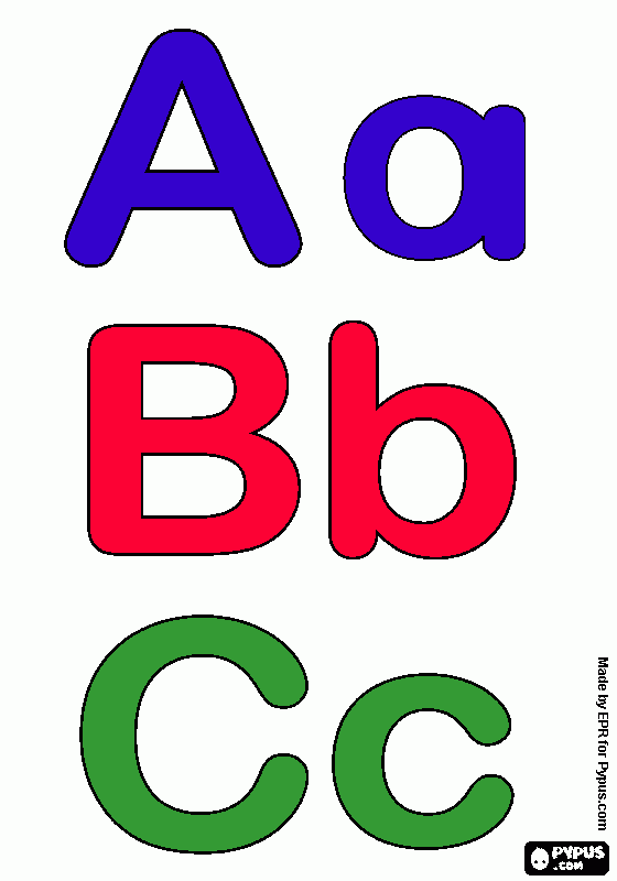 a b c kleurplaat