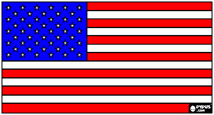 Amerikaanse vlag kleurplaat