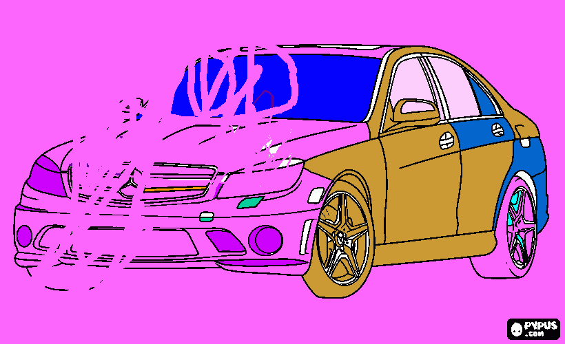 auto voor papa kleurplaat