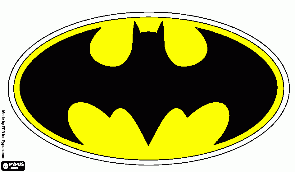 batmanlogo kleurplaat