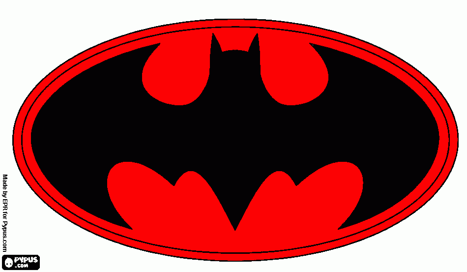 batmanteken kleurplaat