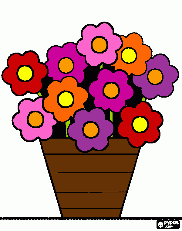 bloemen kleurplaat