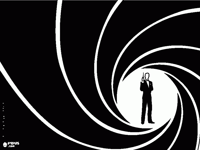 bond james bond kleurplaat