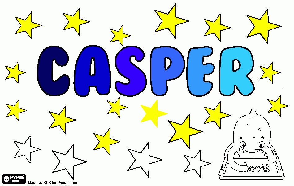 casper kleurplaat