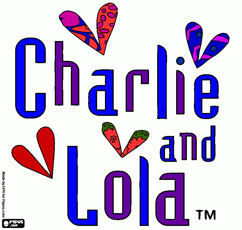 charlie  and lola kleurplaat