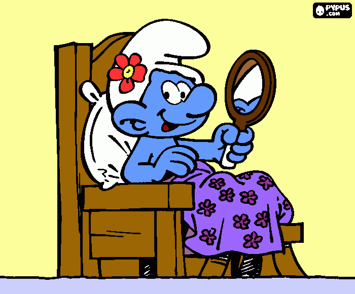 complimenten-smurf kleurplaat