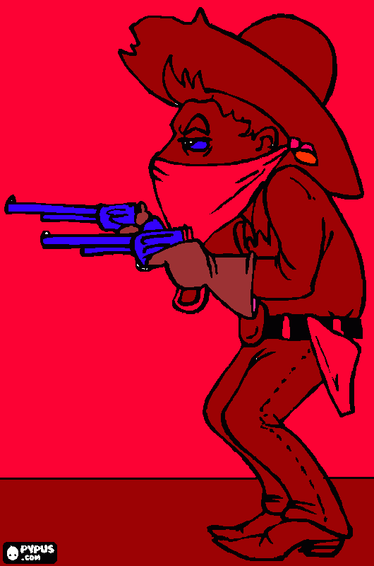 Cowboy voor Briek kleurplaat