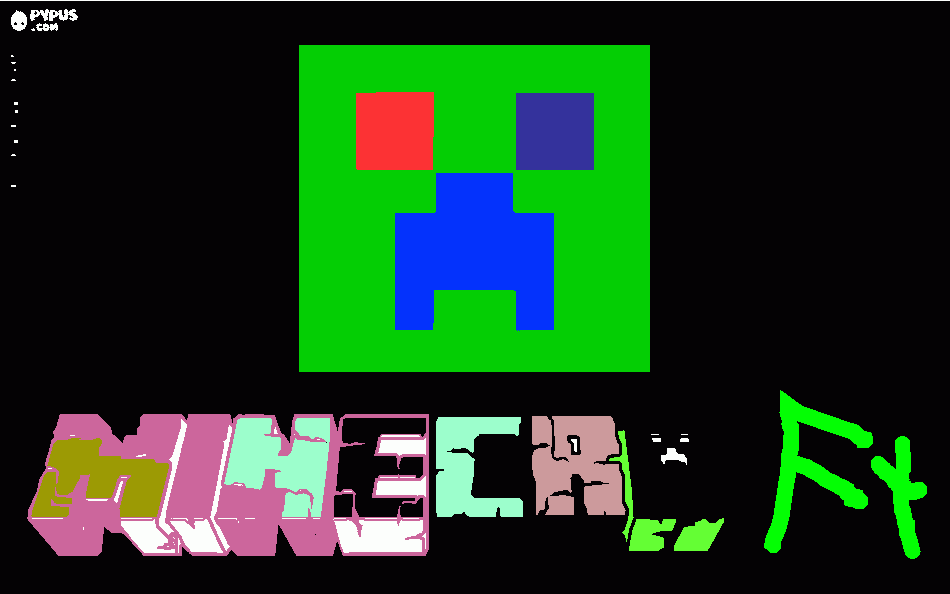 creeper kleurplaat