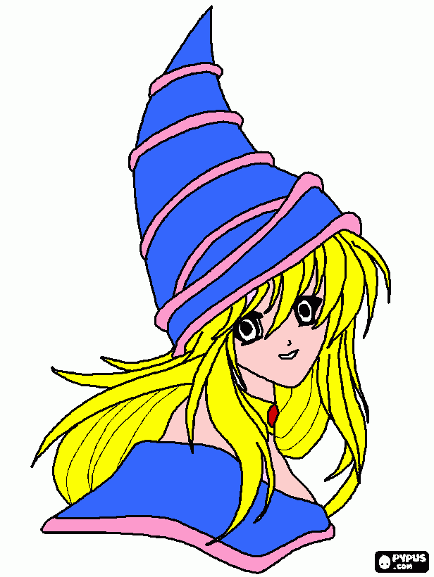dark magician girl kleurplaat