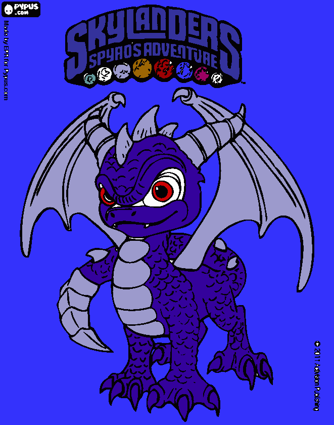 Dark Spyro kleurplaat