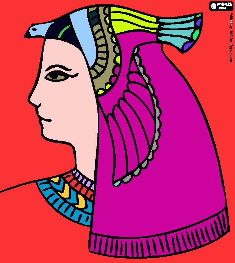 de egyptische tekening kleurplaat