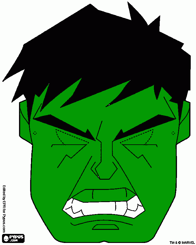 de orginele hulk kleurplaat