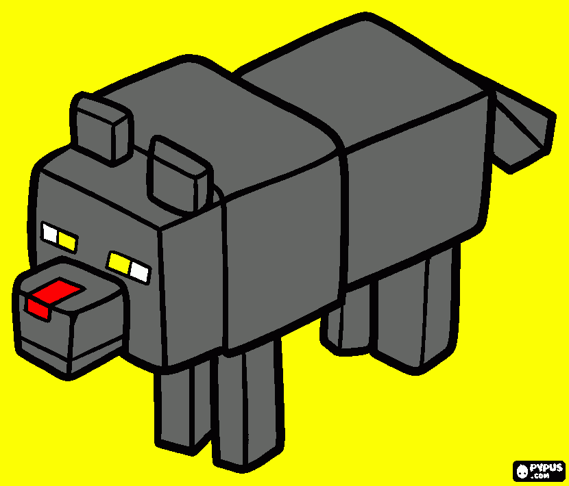 dit is een wolf kleurplaat