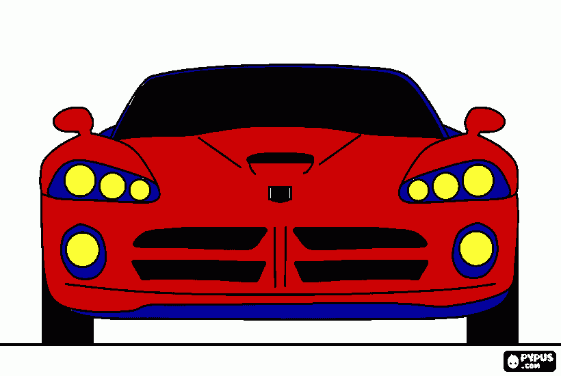 dodge viper kleurplaat