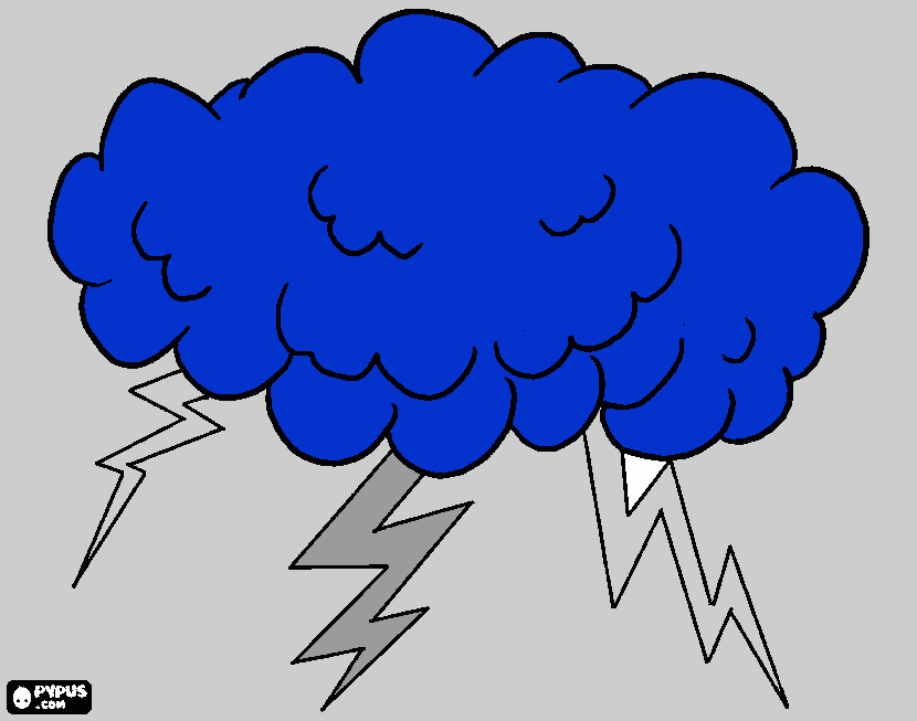 donderwolk kleurplaat