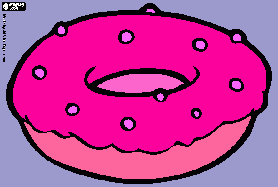 donut kleurplaat