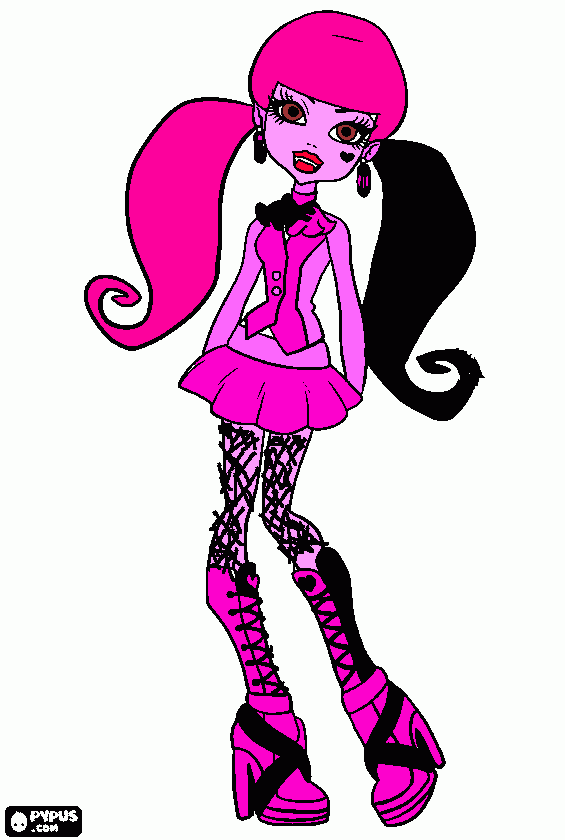 drakulora Monster High kleurplaat