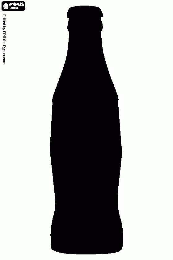 een cola flesje kleurplaat
