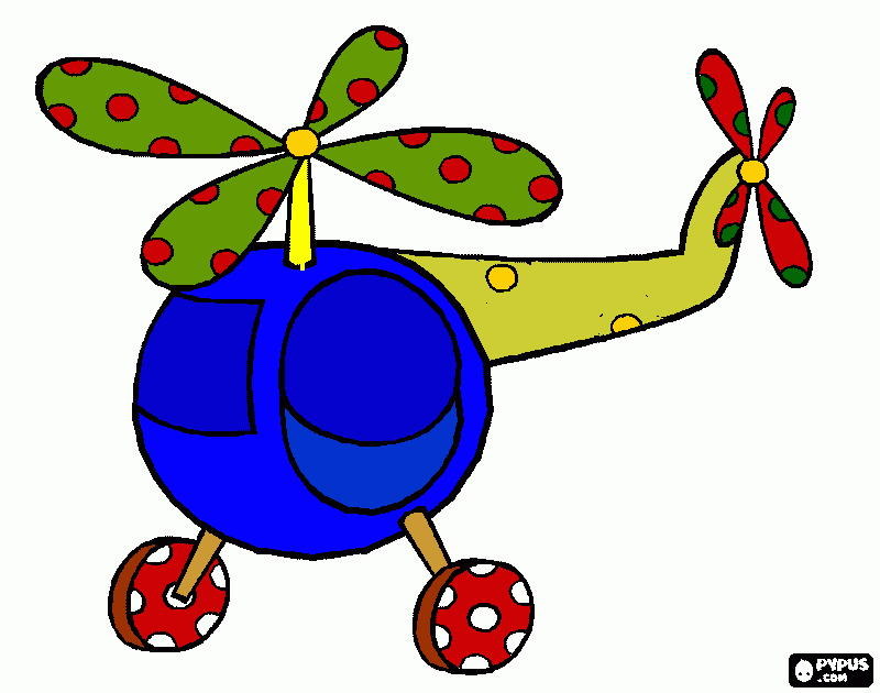 een helicopter kleurplaat