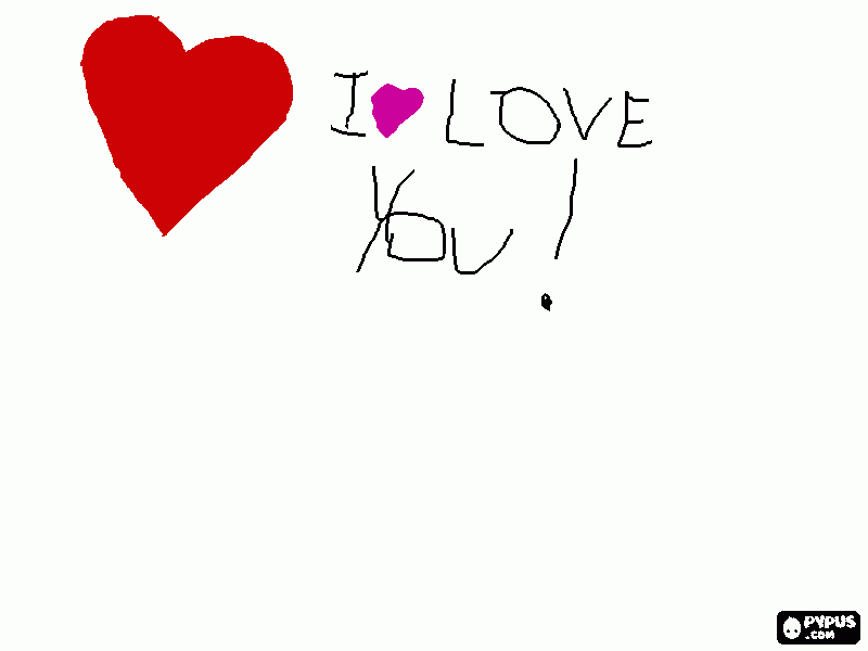 Een liefde tekening die je geeft aan je mama. ♥ kleurplaat