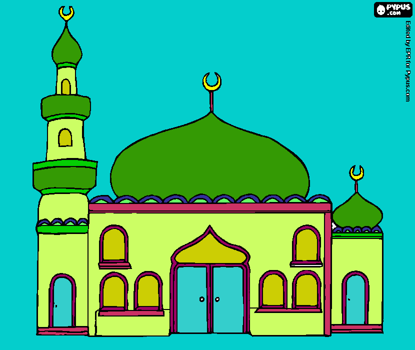 een moskee kleurplaat