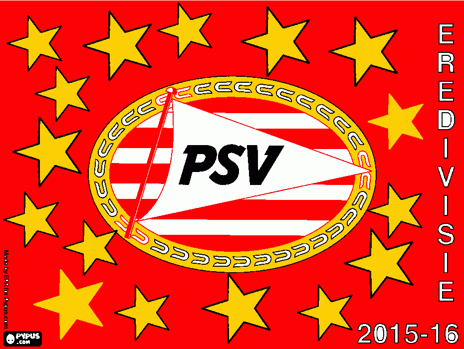 EEN PSV KLEURPLAAT  kleurplaat