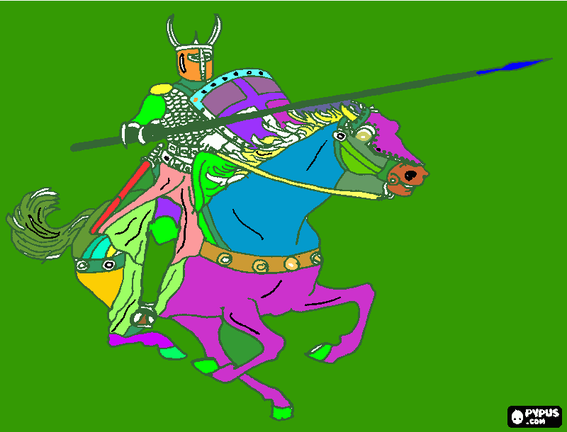 Een ridder van Audric kleurplaat