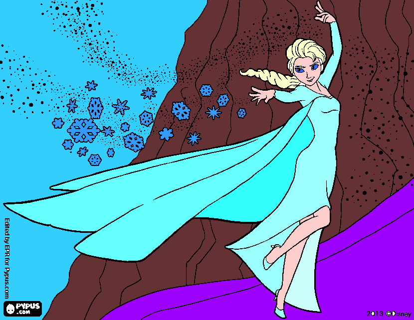 Elsa, gekleurd door Mila kleurplaat