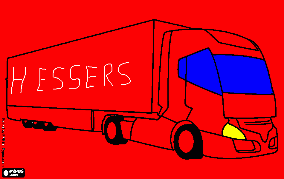 essers camion kleurplaat