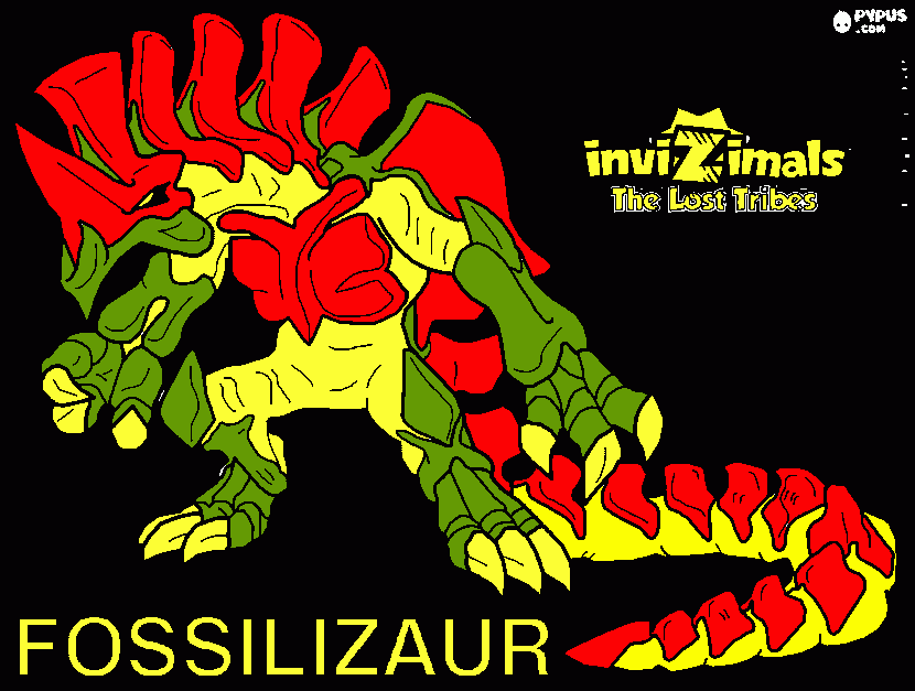 Fossilizaur kleurplaat