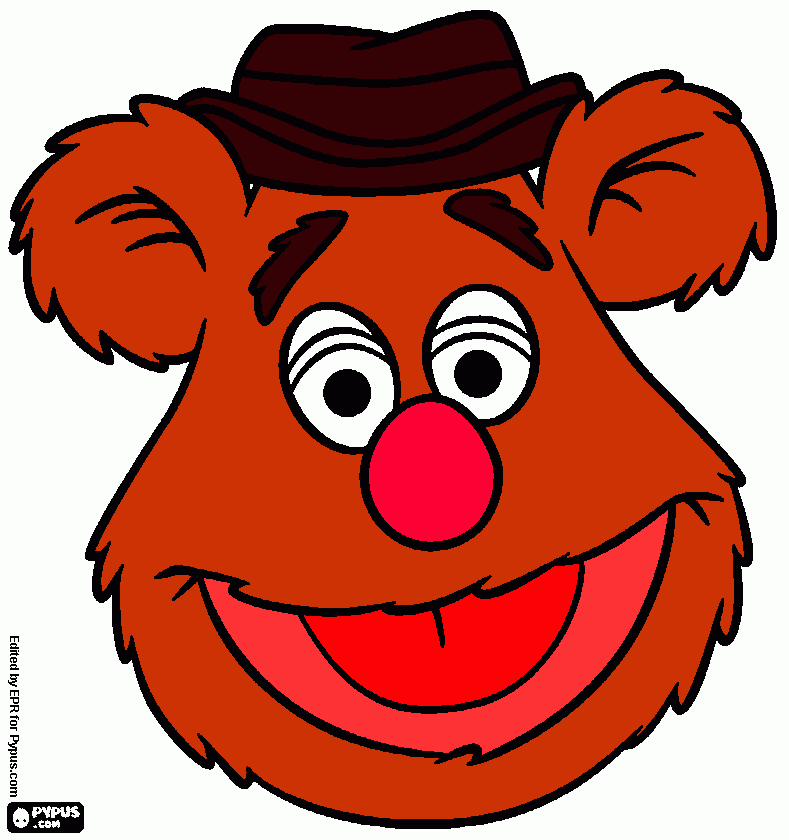 Fozzie de beer kleurplaat