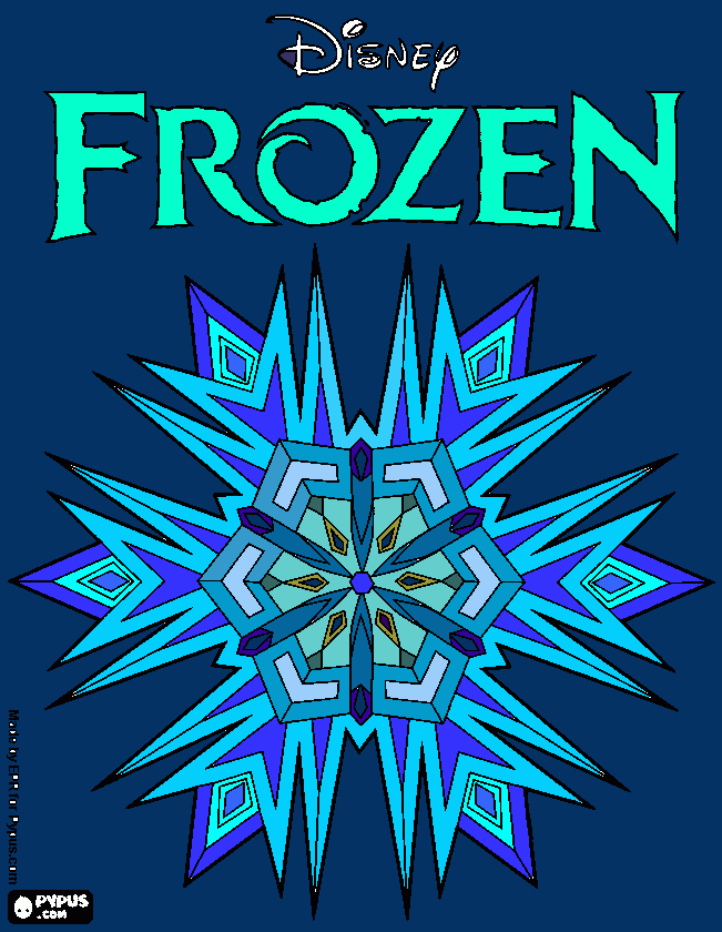 Frozen kristal kleurplaat