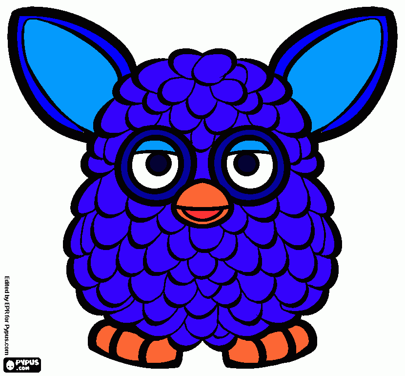 Furby tekening kleurplaat