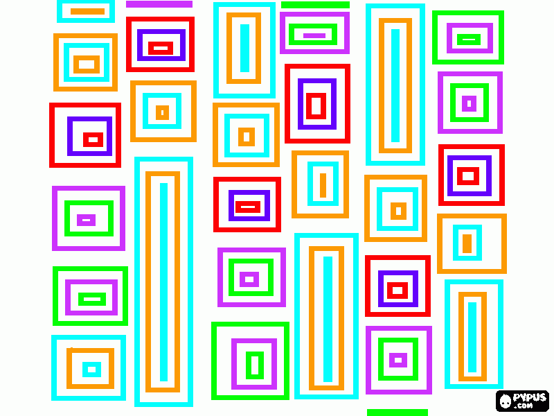 Geometrische tekening gebaseerd op vierk kleurplaat