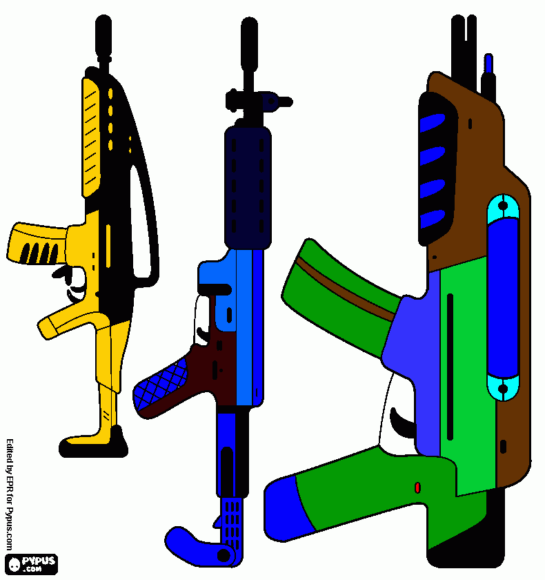 geweren kleurplaat