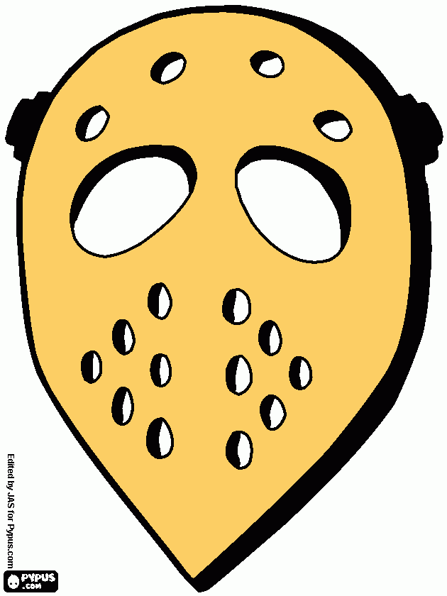 halloweenmasker C.  kleurplaat