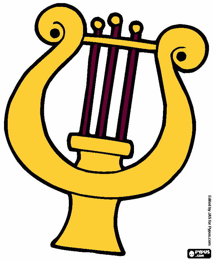 harp kleurplaat