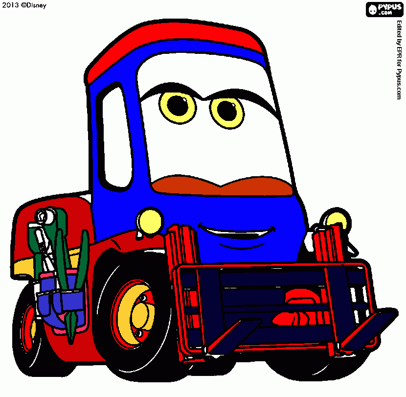 heftruck Dottie kleurplaat
