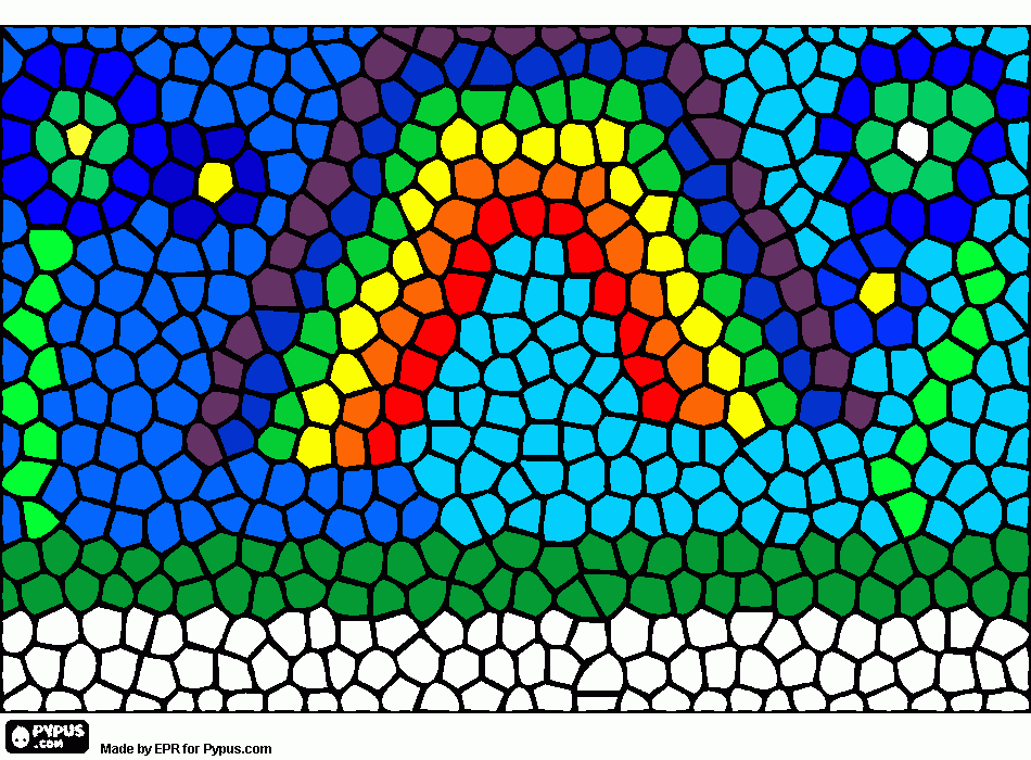  het is heel mooi mozaiek kleurplaat