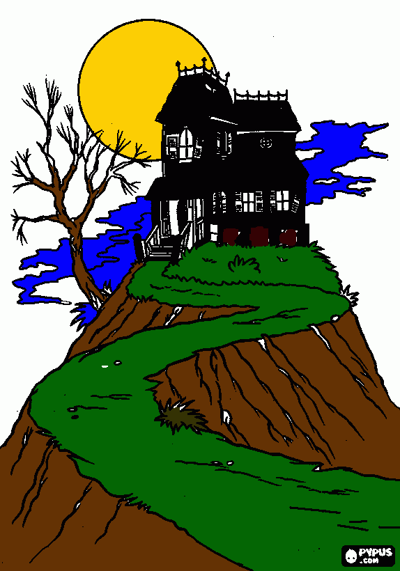 het oude huis  kleurplaat