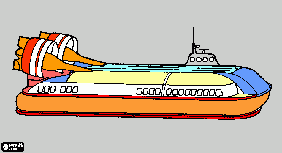 hovercraft kleurplaat