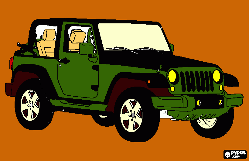 jeep wrangler kleurplaat