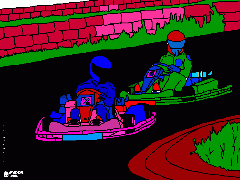kart kleurplaat