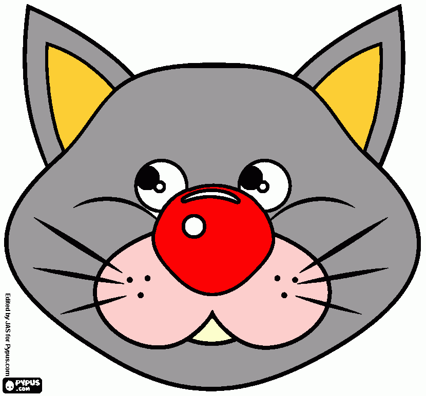kattenmasker kleurplaat