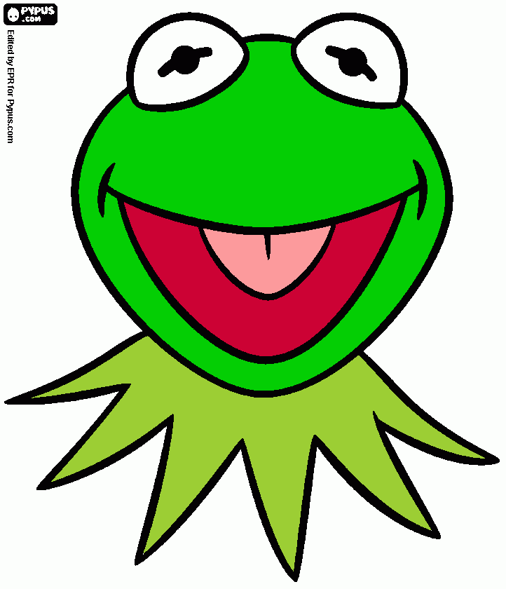 Kermit de Kikker kleurplaat